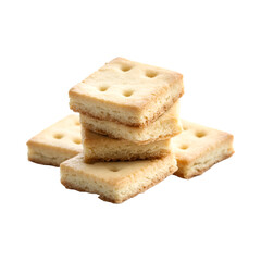Almond shortbread isolated on transparent background PNG