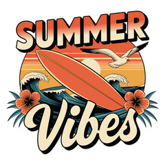 Summer vibes t shirt design lover