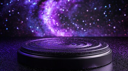Obraz premium a black jar with a lid on a dark background 