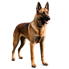 belgian malinois dog isolated on transparent background