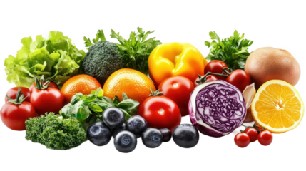 Colorful Variety of Fresh Fruits and Vegetables