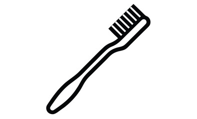 Toothbrush silhouette icon vector on white background