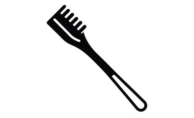 Toothbrush silhouette icon vector on white background
