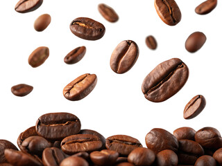 coffee beans on white background