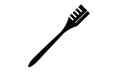 Toothbrush silhouette icon vector on white background