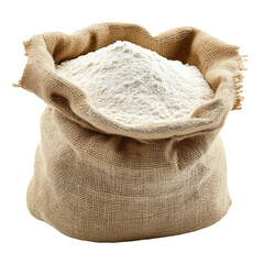 Burlap Bag Filled with All-Purpose Flour Ideal for Baking, Cooking, and Culinary Uses in Food Photography
