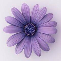 Obraz premium a purple flower on a white background 
