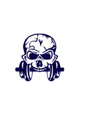 haltere tete de mort musculation bodybuilding poids