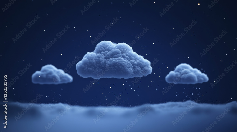 Poster cloud and edge computing technology concept with cybersecurity data protection system. three large c