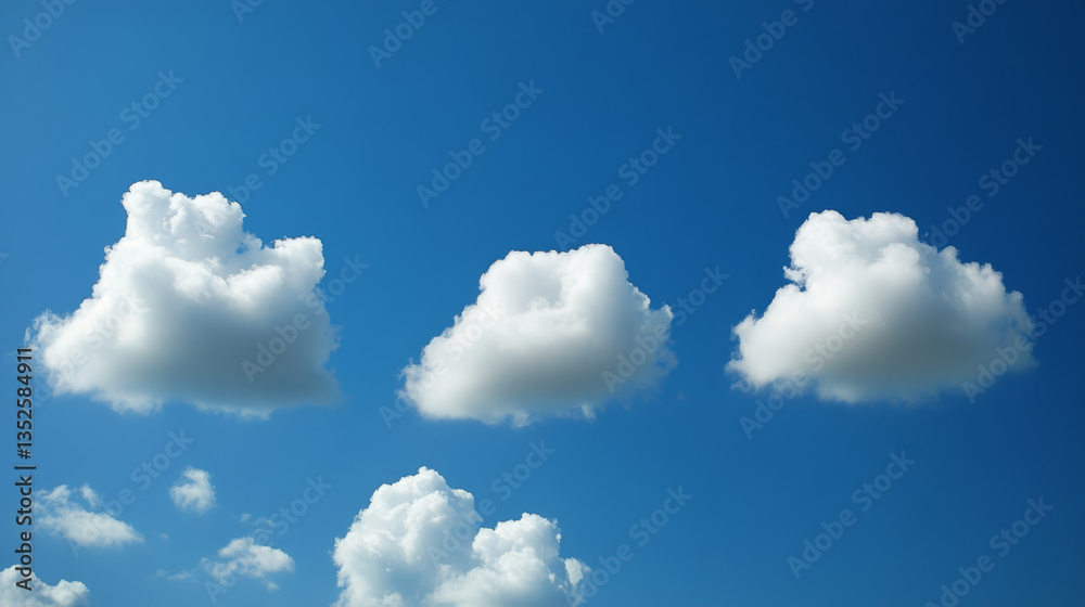 Poster cloud and edge computing technology concepts with cybersecurity data protection. three large cloud i