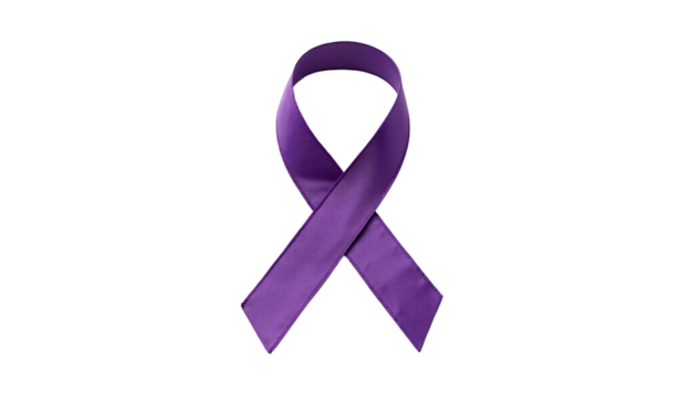 Purple Awareness Ribbon Representing Support, Unity, and Advocacy in a Minimalistic and Bold Design
