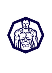 bodybuilder musculation bodybuilding logo muscu 