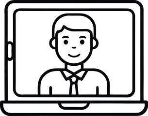 businessman holding a tv