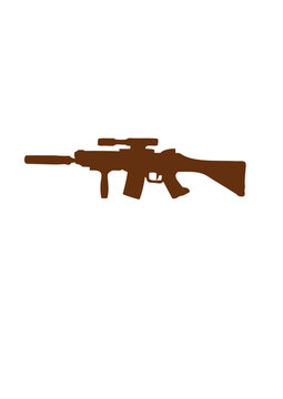 fusil mitraillette dessin
