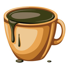 Playful Hot Cocoa Cup Vector Illustration