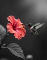Obraz premium hummingbird on a flower