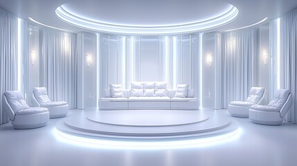 Modern Minimalist Interior Design with Futuristic Elements