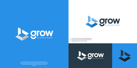 digital finance abstract logo, growth symbol, minimalist style, vector graphic design.