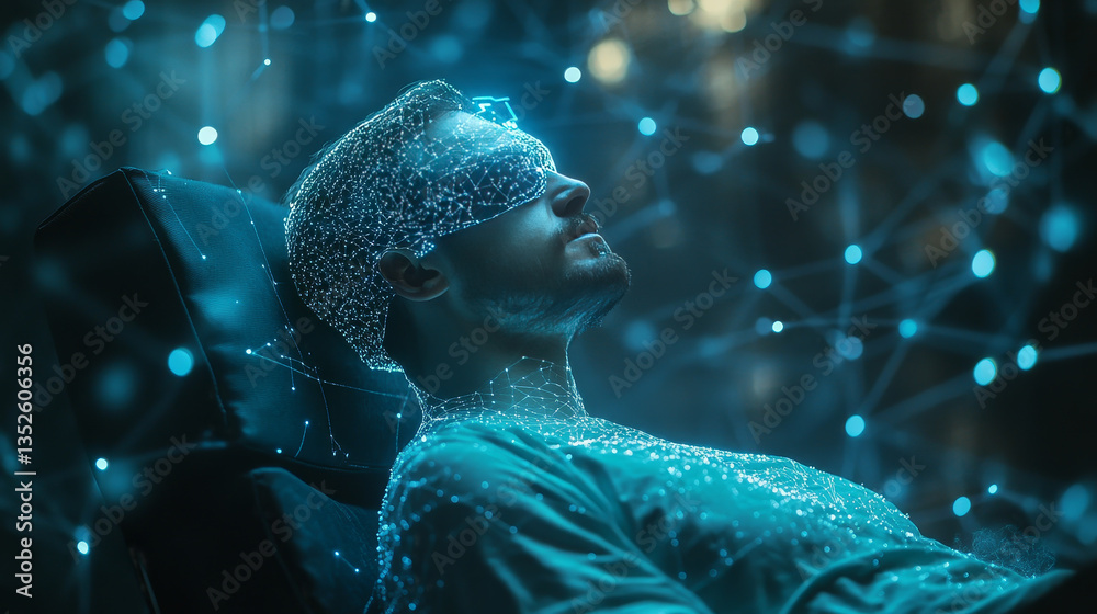 Poster technology network data connection. digital data network and cyber security concept. social network 