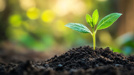 High-Quality PNG Seedling Plant Sprout Growing in Soil Isolated on White