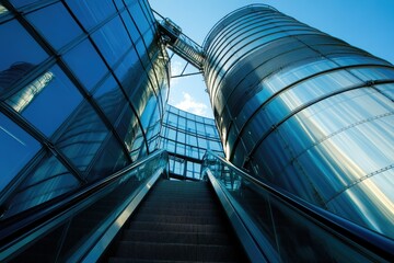 Urban Business Silos: Contemporary Steel Structures Accompanied by Glass Designs in a Dynamic Cityscape