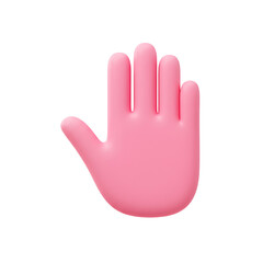 Obraz premium Outlined Open Palm Icon with Spread Fingers for Welcoming Designs