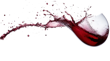 Red Wine Splashing from a Glass