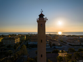 Faro de Canet d'en Berenguer en Valencia, Comunidad Valenciana © Fotos ZonaFreeDrone