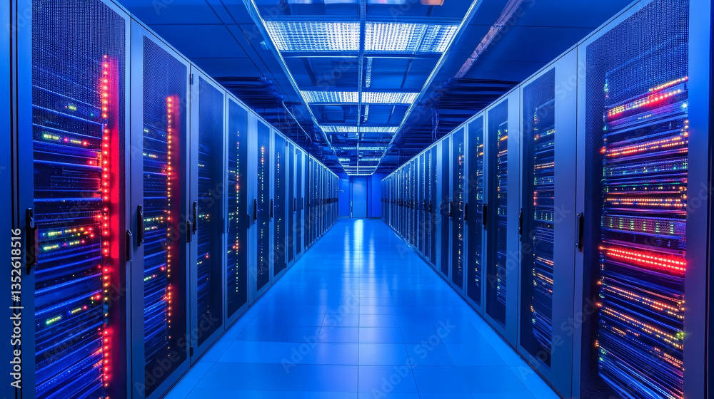 Poster hi-tech shield of cyber security. digital data network protection. high-speed connection data analys
