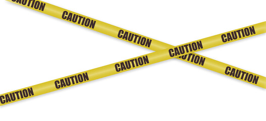 Caution lines - Caution tape isolated template with opacity background