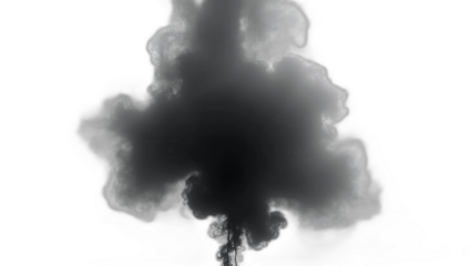 Default A dark ominous black smoke fog cloud isolated
