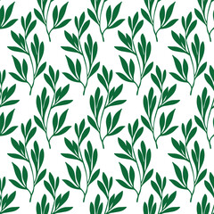 green leaf seamless pattern for background, greeting card, gift wrapping, cloth motif, or wallpaper 