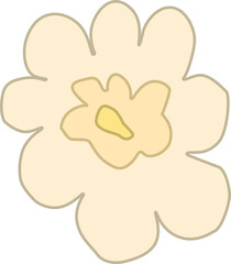 Simple Vector Illustration of a Buttercup Flower