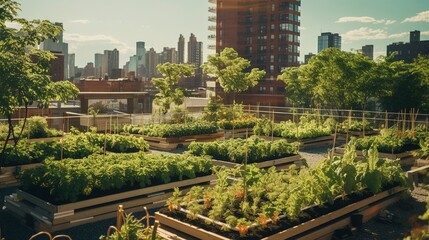 Obraz premium A photo of an urban agriculture project fostering