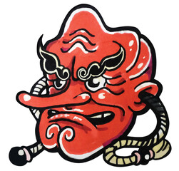 Tengu Mask Illustration