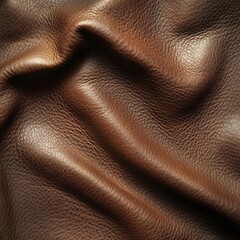 Textured brown material, close-up view with light and shadow effects, creating depth and detail