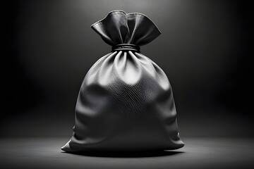 Dark gray money bag