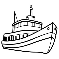 Fototapeta premium silhouette of a boat