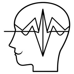 human head with brain