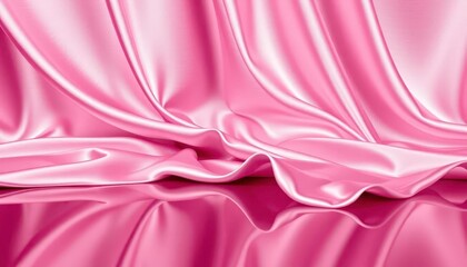 Obraz premium Silken fabric drapes elegantly over a polished surface, abstract, glossy