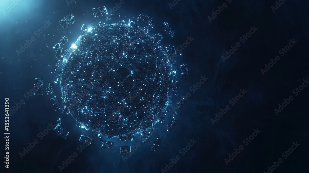Poster big data collection technology concept it is a powerful computing system that can handle huge amount