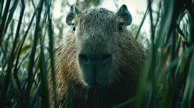 a capybara in the Amazon rainforest 