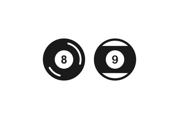 billiard ball icon line vector