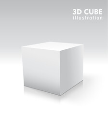 Vector 3d cube for your graphic design.