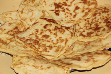 Moroccan Msemmen or Msemen, Traditional homemade flatbread