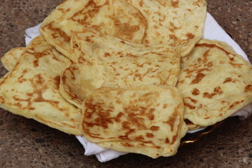 Moroccan Msemmen or Msemen, Traditional homemade flatbread