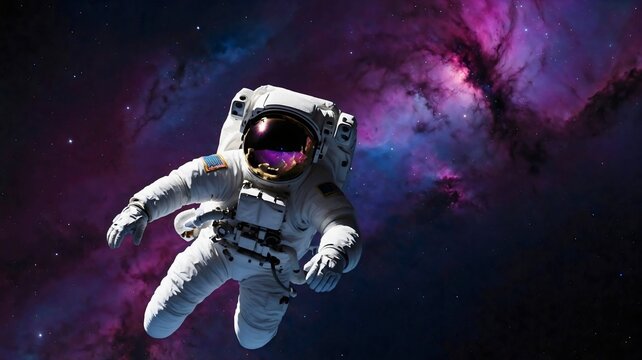 Astronaut Exploring the Lunar Surface During Moon Mission