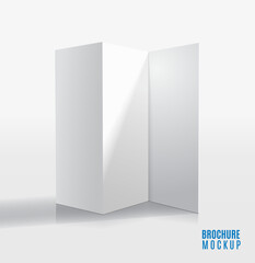 Naklejka premium Brochure design isolated on grey 3d model. mockup