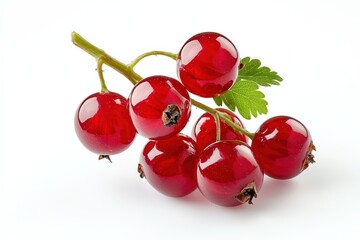 red currants on a white background 