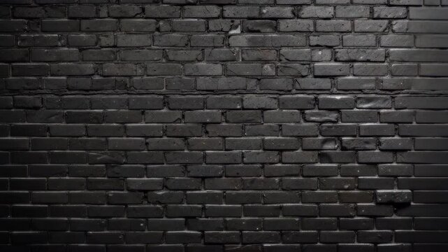 Textured Close Up Of A Black Brick Wall Showing Dampness And Surface Variations Creating An Industrial Grunge Aesthetic